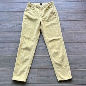 BDG Urban Outfitters Womens Yellow Five Pocket Mom-High Rise Corduroy Size 28‎